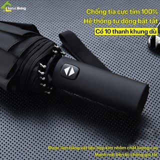 Ô dù che mưa nắng chống tia cực tím, tự động gấp mở, ô che nắng, dù che mưa, chống tia UV 100%