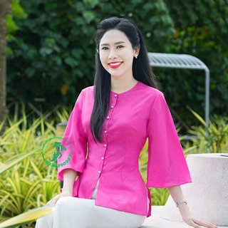 Rập giấy/may sẵn áo bà ba cổ tròn tay loe đủ size