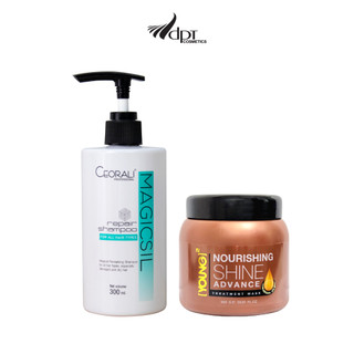 Combo dầu gội và hấp tóc giảm xơ rối, suôn mượt (1 dầu gội Ceorali 300ml + 1 hấp tóc Young 500g)