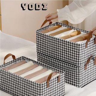 Hộp đựng quần áo họa tiết caro khung sắt chắc chắn bền bỉ, đựng chăn màn, vớ tất  đa năng , gấp gọn tiện dụng