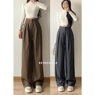 Quần tây nữ chất GOD ống rộng cài khuy - Retrostyle - Quanongrong382_P13K12