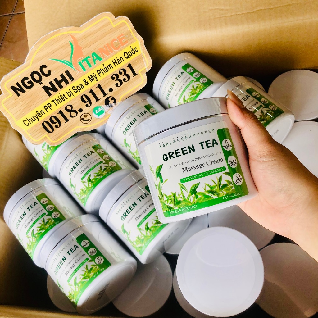 KEM MASSAGE TRÀ XANH GREEN TEA