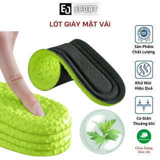 Lót Giày Thể Thao Thoáng Khí Khử Mùi Hút Ẩm Hiệu Quả Màu Xanh Lá Ngải Đế Xám - Eo.sportdz