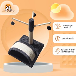 Nhà cây cattree Luhi kết hợp bàn cào móng và trụ cào móng cho mèo CT00026