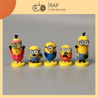 Set 4 mô hình minion tập võ Kongfu biểu cảm dễ thương Ráp trang trí bàn làm việc, bàn học cute, quà tặng cho bạn bè