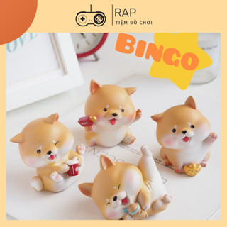 Mô hình cún Bingo chó Shiba Ráp tài lộc may mắn dễ thương trang trí để bàn, làm việc, taplo ô tô, quà tặng -HO04