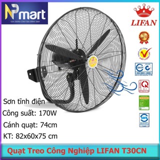Quạt treo công nghiệp LIFAN T-30CN 210W sử dụng nhà xưởng quán ăn cà phê