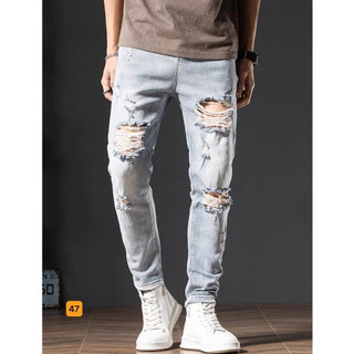 Quần jean nam rách nhẹ ks025