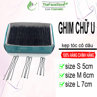 Kẹp gim chữ U cài tóc chuyên nghiệp bọc sơn đen chống gỉ có sẵn 3 size S M L 500g