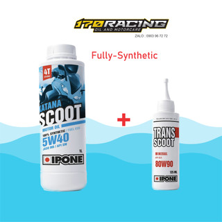 [HCM] Combo  Nhớt tay ga 100% tổng hợp 4 thì Ipone Katana Scoot 5W-40 (1L) - Hàng chính hãng