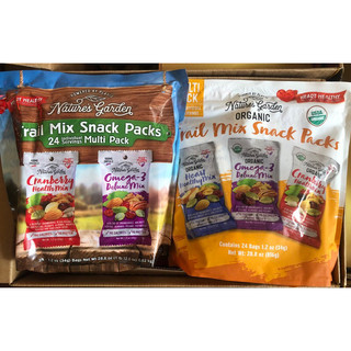 Hạt sấy khô tổng hợp Nature’s Garden Trail Mix Snack Packs 816g Mỹ
