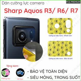 Dán cường lực camera Sharp Aquos R3/ R6/ R7 loại nano dẻo chống bể