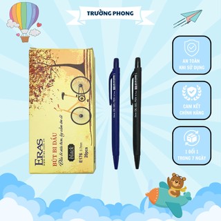Bút bi tam giác ngòi siêu trơn 0.7mm xanh đen eras e176