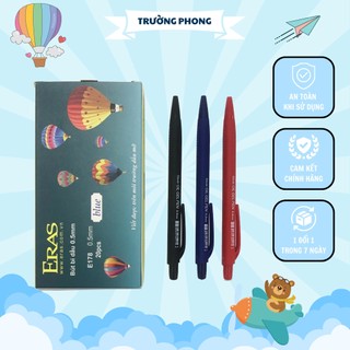 Bút bi tam giác ngòi siêu trơn 0.5mm xanh đen đỏ eras e178.