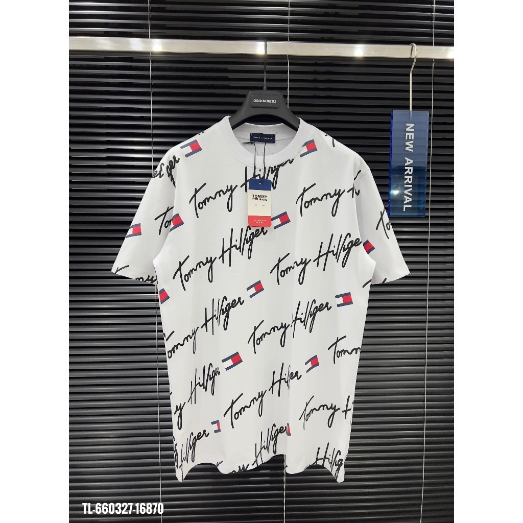 Áo Thun Tommy Chữ Ký Ngắn Tay Nam Nữ,Chất Liệu Cotton 100%Cao Cấp,Thoáng Mát,Kiểu Dáng Trẻ Trung Mẫu Mới Nhất