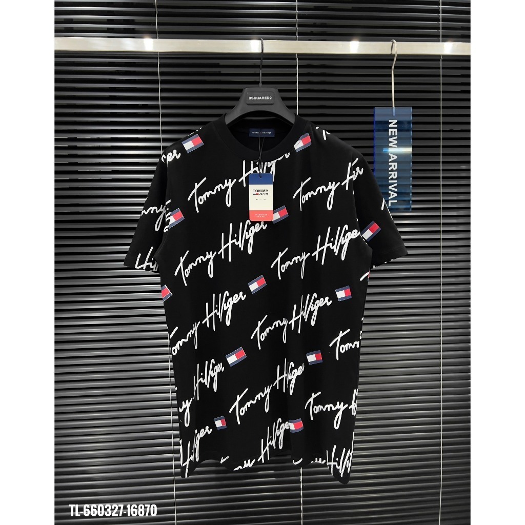 Áo Thun Tommy Chữ Ký Ngắn Tay Nam Nữ,Chất Liệu Cotton 100%Cao Cấp,Thoáng Mát,Kiểu Dáng Trẻ Trung Mẫu Mới Nhất