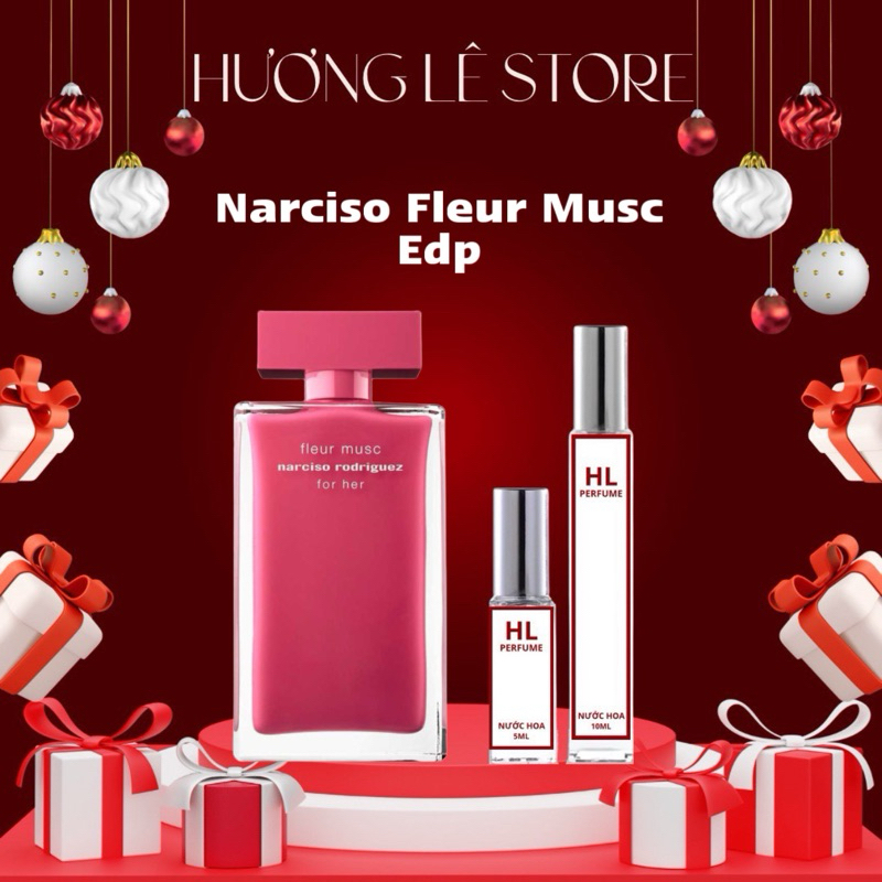 Nước Hoa Nar Hồng đậm Fleur Musc For Her EDP 5ml 10ml ( Na hồng đậm)