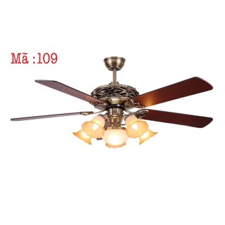Quạt trần đèn kiểu dáng tân cổ điển trang trí dành cho phòng khách - phòng thờ - nhà hàng - khách sạn sang trọng