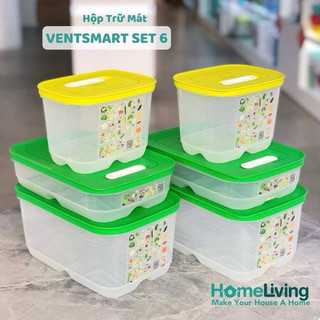 Set 6 hộp trữ mát Ventsmart Tupperware