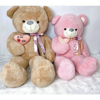 Gấu bông teddy lông xù mặc áo đeo nơ | shop bé bear