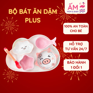 [Set 4 Bát] Bộ Bát Ăn Dặm Cho Bé Truyền Thống Kiểu Nhật Ấm Baby Độ Tuổi Từ 6 Tháng Màu Sắc Bắt Mắt Kích Thích Vị Giác