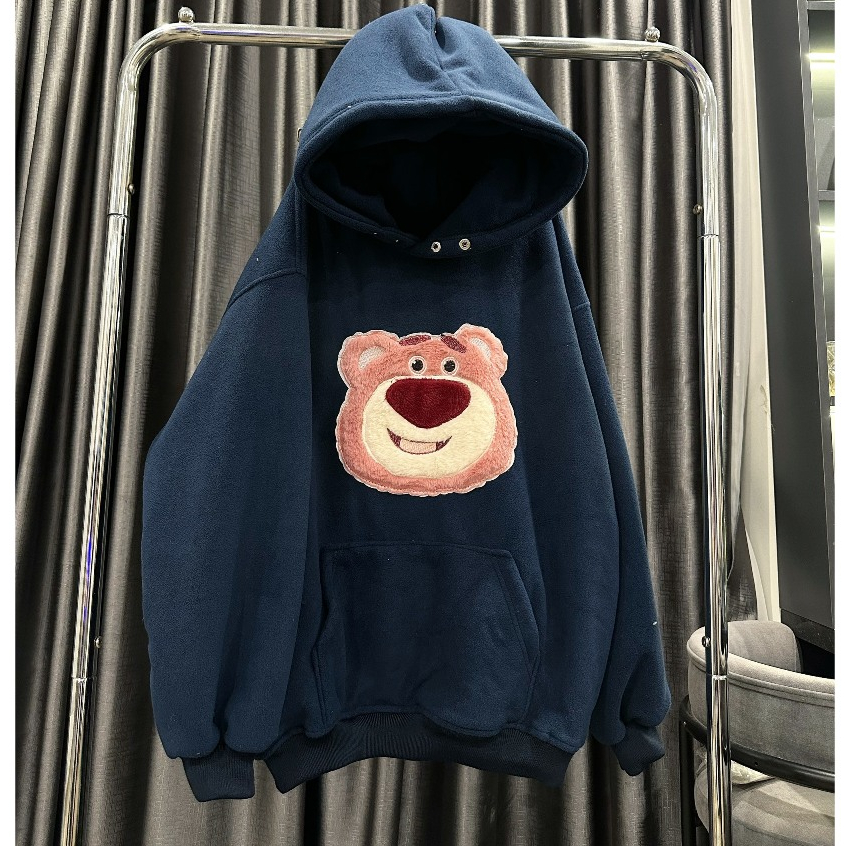 Áo hoodie form rộng tay bồng in họa tiết WHO chất liệu nỉ chần bông cao cấp dày nặng ấm áp