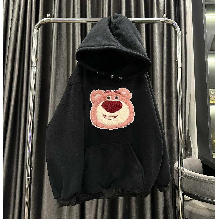 Áo hoodie form rộng tay bồng in họa tiết WHO chất liệu nỉ chần bông cao cấp dày nặng ấm áp | BigBuy360 - bigbuy360.vn