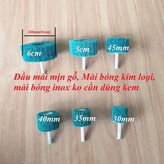 Đầu mài mịn gỗ lũa đánh bóng kim loại trục 6mm - đánh bóng inox - mài cạnh gỗ - mũi mài hình trụ