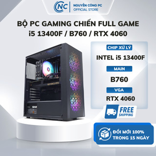 Bộ máy tính PC mới nhất thế hệ 13 gaming i5 13400f / 12400F + RTX 4060 ram 16GB chiến mọi game - Bảo hành 36 Tháng