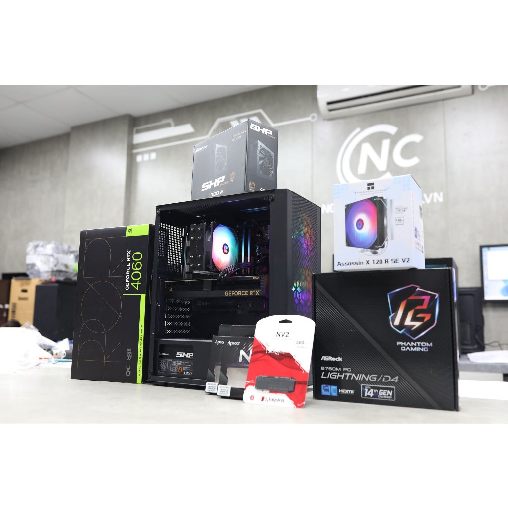 Bộ máy tính PC mới nhất thế hệ 13 gaming i5 13400f / 12400F + RTX 4060 ram 16GB chiến mọi game - Bảo hành 36 Tháng