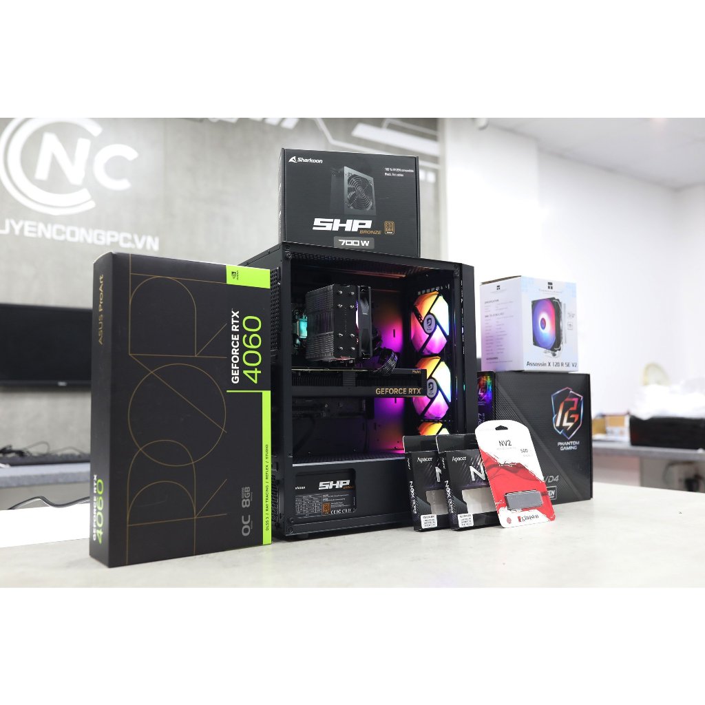 Bộ máy tính PC mới nhất thế hệ 13 gaming i5 13400f / 12400F + RTX 4060 ram 16GB chiến mọi game - Bảo hành 36 Tháng