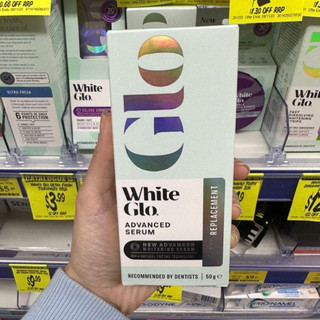 Refill full box gel trắng răng White Glo mẫu mới 50g Úc