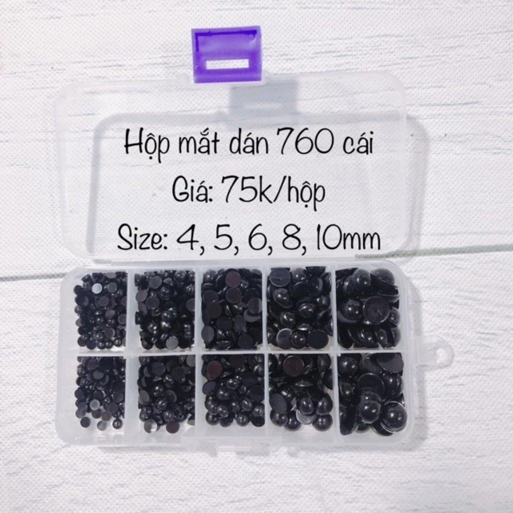 Hộp mắt dán thú bông ( 750 cái )