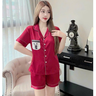 Đồ bộ nữ đồ mặc nhà quần đùi vải Latin freesize 54kg, cn76