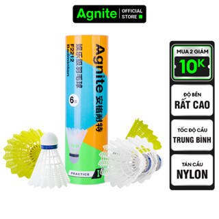 [Hộp 6 quả - giảm 15%] Cầu nhựa, ống cầu lông nhựa chính hãng Agnite - siêu bền - phù hợp cho tập thường ngày - 6 quả