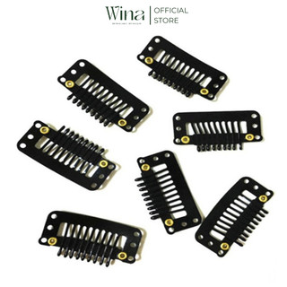 Sét 5 kẹp phím wina bấm cố định may tóc giả màu đen kpt-3