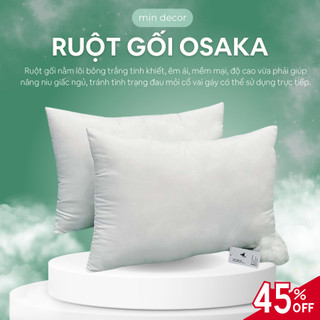 Set 2 ruột gối ép cotton Osaka Mịn Decor 45*65 mềm mại thoáng mát