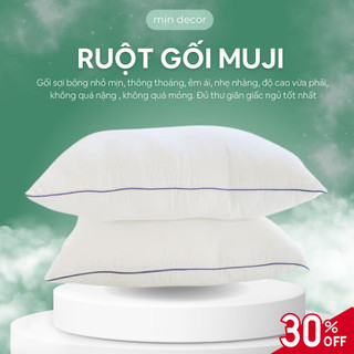 Đôi ruột gối nằm MOJI bông gòn cao cấp Mịn Decor form thấp (ảnh thật)
