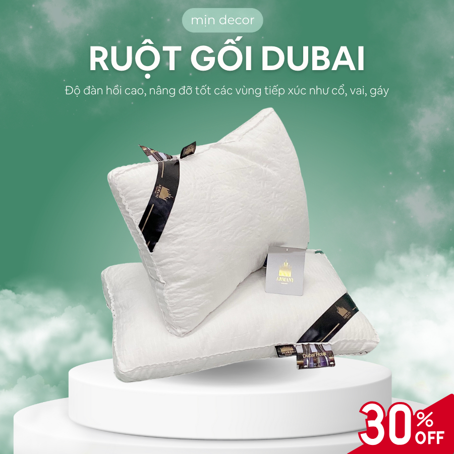 Đôi ruột gối Dubai Mịn Decor cao cấp mềm mại êm ái