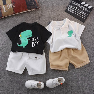 Set Polo phối quần Jean cực Cool ngầu cho bé trai