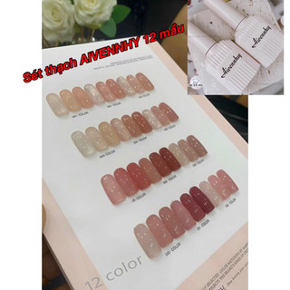 Sét sơn gel thạch 12 mầu [tặng bảng mầu]