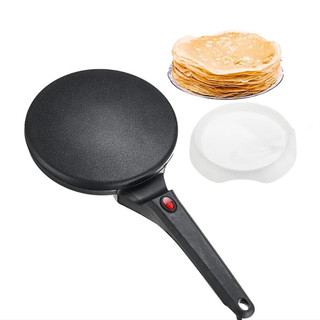 Máy nướng bánh tráng, máy làm bánh crep 600W gia nhiệt kép, chống dính telfon siêu bền