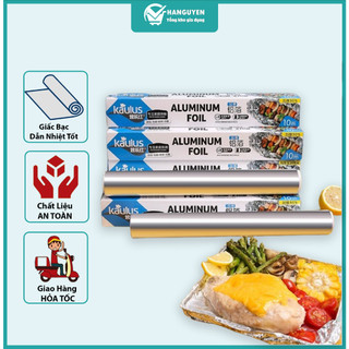 Cuộn giấy bạc nướng thực phẩm 10 mét KAULUS bọc thực phẩm dùng cho nồi chiên không dầu, lò nướng. #A194