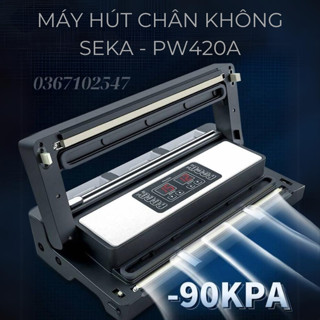 Máy Hút Chân Không Thực Phẩm SEKA PW420A Cao Cấp - Kinh Doanh Buôn Bán - Không Kén Túi - Hai Vòi Hút - Bảo Hành 12 Tháng