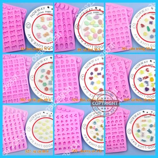 HCM - Khuôn silicon hình cá 36 viên đổ kẹo dẻo chip chip, socola, rau câu mini