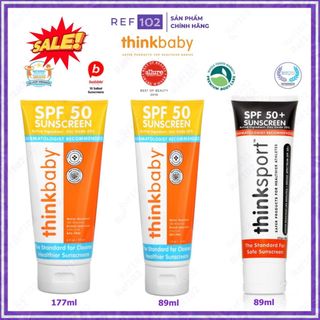 Kem chống nắng lành tính cho mẹ và bé Thinkbaby Safe Sunscreen - ThinkSport SPF 50