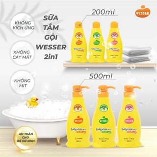 Sữa tắm gội Wesser cho bé 500ml