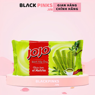 Bánh xốp ống nhân kem vị matcha/socola Jojo gói 125g