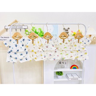 Set 3 bộ ngắn tay thun tăm ht cho bé