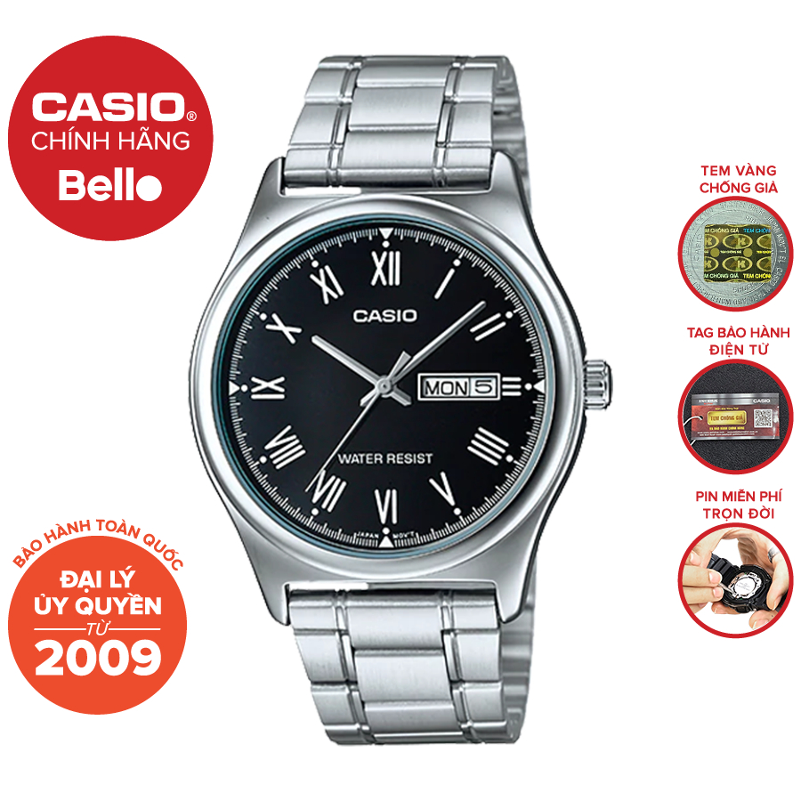 Đồng hồ Casio Nam MTP-V006 chính hãng bảo hành 1 năm Pin trọn đời